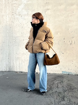 「アイテム（デニムパンツ）」を使った、M★★★さん（レディース・156cm）の秋コーディネート