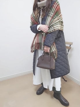 「ロング丈」｜「アイテム（その他アウター）」を使った、M★★★さん（レディース・156cm）の秋コーディネート