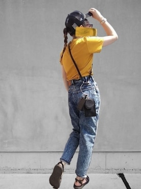 「キャップ女子」｜「アイテム（財布/小物）」を使った、M★★★さん（レディース・156cm）の夏コーディネート