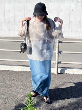 「シアートップス」｜「アイテム（その他）」を使った、M★★★さん（レディース・156cm）の夏コーディネート