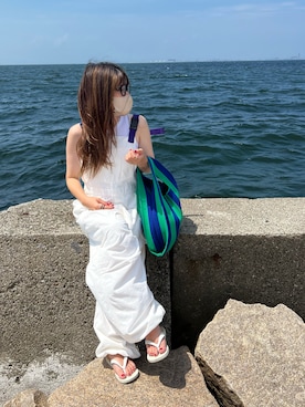 「EDWIN（エドウィン）のアイテム（オールインワン・サロペット）」を使った、M★★★さん（レディース・156cm）の夏コーディネート