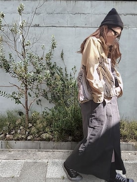 「サロペットスカート」｜「アイテム（その他）」を使った、M★★★さん（レディース・156cm）の秋コーディネート