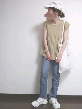 「キャップ女子」｜M★★★さん（レディース・156cm）の夏コーディネート
