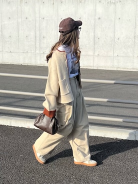 「アイテム（帽子）」を使った、M★★★さん（レディース・156cm）の秋コーディネート