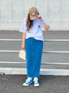 「アイテム（キャップ）」を使った、M★★★さん（レディース・156cm）の夏コーディネート