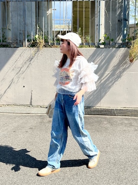 「キャップ女子」｜「アイテム（その他）」を使った、M★★★さん（レディース・156cm）の夏コーディネート