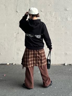 「アイテム（パーカー）」を使った、M★★★さん（レディース・156cm）の冬コーディネート