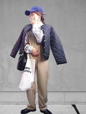 「CANAL JEAN（キャナルジーン）のアイテム（サロペット/オーバーオール）」を使った、M★★★さん（レディース・156cm）の秋コーディネート