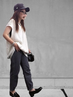 「キャップ女子」｜M★★★さん（レディース・156cm）の秋コーディネート