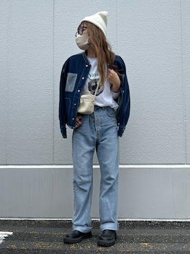 「ネコ」｜「アイテム（ジャケット/アウター）」を使った、M★★★さん（レディース・156cm）の秋コーディネート