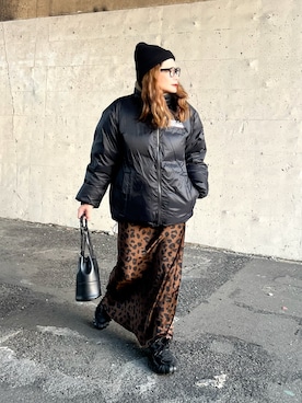 「アイテム（ダウンジャケット/コート）」を使った、M★★★さん（レディース・156cm）の秋コーディネート