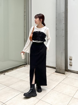 「フレアスリーブ」｜「アイテム（その他）」を使った、mana_lemageさん（レディース・161cm）の夏コーディネート