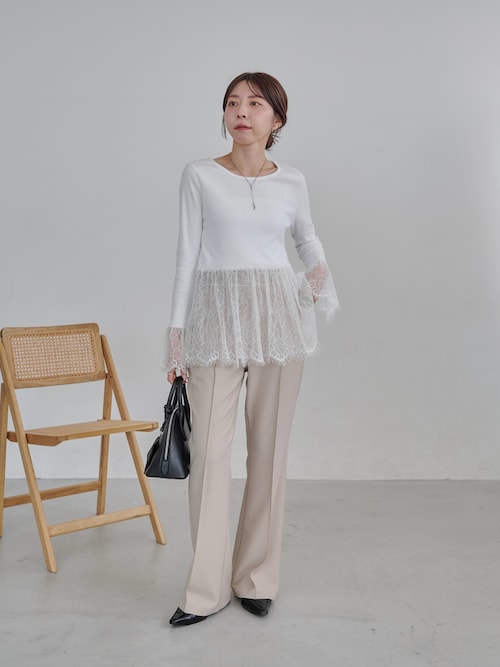 セール】レースロンT（Tシャツ/カットソー）｜CAPRICIEUX LE'MAGE