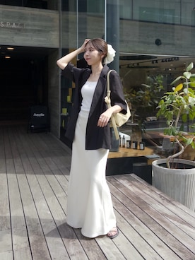 「アイテム（ジャケット/アウター）」を使った、mana_lemageさん（レディース・161cm・20代）の夏コーディネート