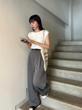 「ラフコーデ」｜「アイテム（その他）」を使った、mana_lemageさん（レディース・161cm）の夏コーディネート