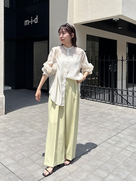 「スリット」｜「アイテム（その他）」を使った、mana_lemageさん（レディース・161cm）の夏コーディネート