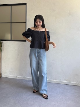 「アイテム（シャツ/ブラウス）」を使った、mana_lemageさん（レディース・161cm・20代）の夏コーディネート