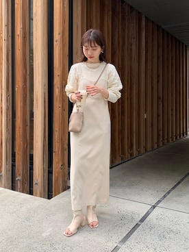 「アイテム（Tシャツ/カットソー）」を使った、mana_lemageさん（レディース・161cm）の冬コーディネート
