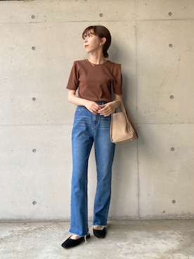 「リブT」｜「アイテム（その他）」を使った、mana_lemageさん（レディース・161cm）の夏コーディネート