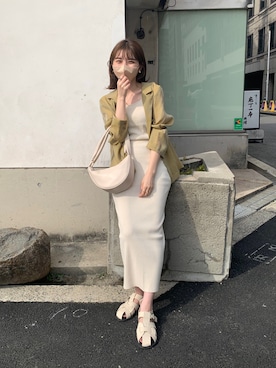 「ニットアップ」｜mana_lemageさん（レディース・161cm）の春コーディネート