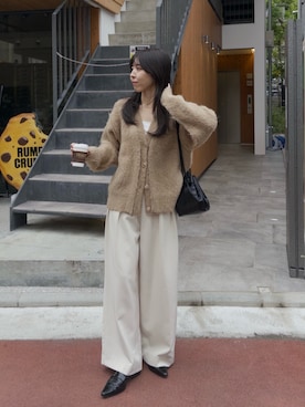 「アイテム（カーディガン/ボレロ）」を使った、mana_lemageさん（レディース・161cm・20代）の冬コーディネート