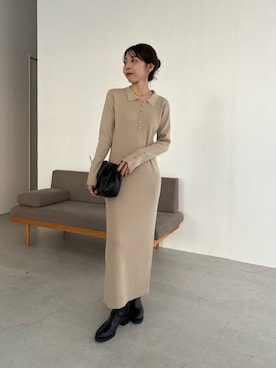 「アイテム（ワンピース）」を使った、mana_lemageさん（レディース・161cm・20代）の冬コーディネート