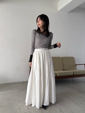 「フレアスカート」｜mana_lemageさん（レディース・161cm）の春コーディネート