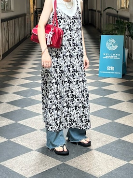 「coca（coca）（コカ）のアイテム（ワンピース/ドレス）」を使った、mikiさん（レディース・158cm）の夏コーディネート