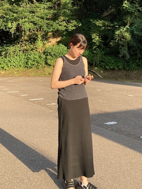 「Auntie Rosa Holiday（アンティローザホリデー）のアイテム（ワンピース）」を使った、su-yanさん（レディース・160cm）の夏コーディネート