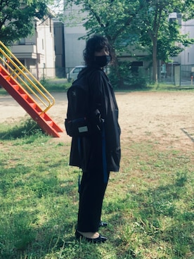 「CAMP7（キャンプセブン）のアイテム（ナイロンジャケット）」を使った、tamitamさん（レディース・162cm）の春コーディネート