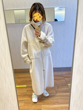 「Ameri（アメリ）のアイテム（その他アウター）」を使った、yukancocoさん（レディース・155cm）の冬コーディネート