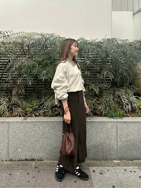 「MASTER&Co（マスターアンドコー）のアイテム（バッグ）」を使った、薫子さん（レディース・157cm）の秋コーディネート