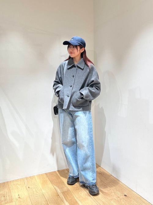 アーバンリサーチ ウールモッサショートコート 2024FW グレー