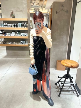 「冬の差し色コーデ」｜薫子さん（レディース・157cm）の冬コーディネート