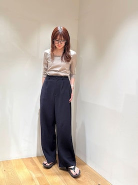 「初夏のお出掛けコーデ」｜薫子さん（レディース・157cm）の夏コーディネート