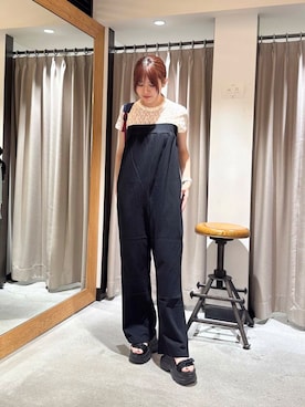 「骨格ウェーブ」｜「アイテム（オールインワン・サロペット）」を使った、薫子さん（レディース・157cm）の夏コーディネート