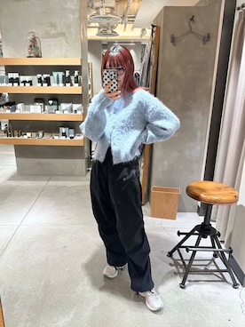 「冬の差し色コーデ」｜薫子さん（レディース・157cm）の冬コーディネート