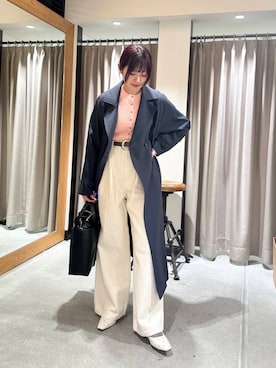 「URBANRESEARCH」｜「アイテム（トレンチコート）」を使った、薫子さん（レディース・158cm）の冬コーディネート