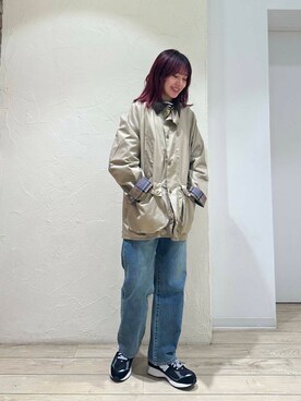 「Barbour（バブアー）の『別注』Barbour　BEDALE（その他アウター）」を使った、薫子さん（レディース・157cm）の秋コーディネート