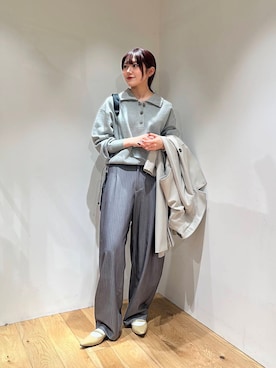 「URBAN RESEARCH（アーバンリサーチ）のアイテム（トレンチコート）」を使った、薫子さん（レディース・158cm）の冬コーディネート