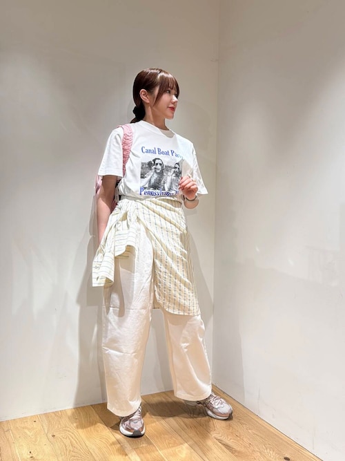 セール】new basic インドコットンサッカーストライプシャツ