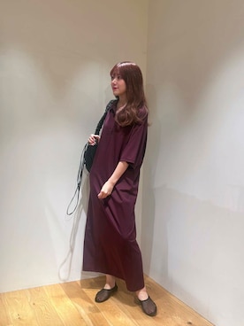 「URBAN RESEARCH（アーバンリサーチ）のアイテム（バレエシューズ）」を使った、薫子さん（レディース・157cm）の夏コーディネート