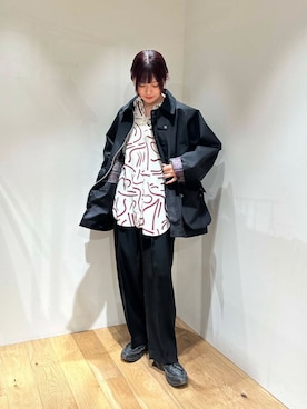 「URBAN RESEARCH（アーバンリサーチ）のアイテム（ナイロンジャケット）」を使った、薫子さん（レディース・158cm）の冬コーディネート