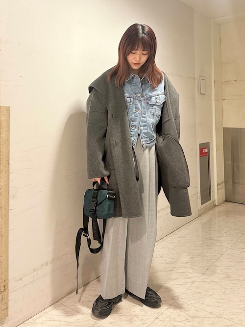 AFTERHOURSワイドスラックス100%wool AFTERHOURSワイドスラックス100%wool生地 - メルカリ
