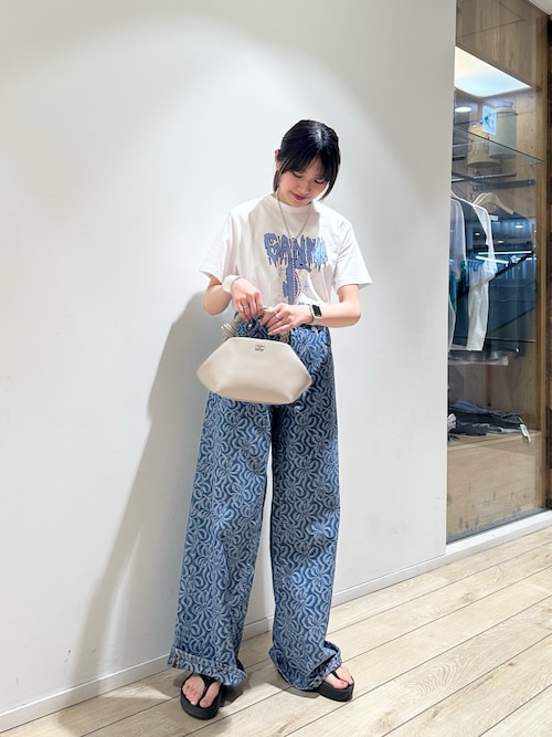 GANNI（ガニー）の「GANNI Jacquard Denim Wide Pants（デニム