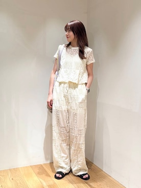 「初夏のお出掛けコーデ」｜薫子さん（レディース・157cm）の夏コーディネート