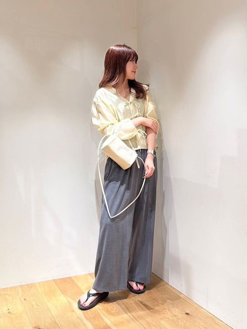 URBAN RESEARCH ブラウス シャツ フロントリボンシアー