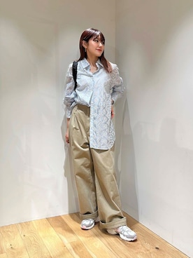 「NIKE（ナイキ）のNIKE　V2K RUN CN（スニーカー）」を使った、薫子さん（レディース・157cm）の春コーディネート