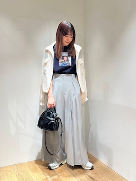 「URBANRESEARCH」｜「アイテム（ブルゾン）」を使った、薫子さん（レディース・157cm）の春コーディネート