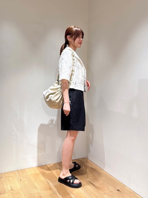 6 BEAUTY&YOUTH キュプラ ハーフパンツ 34size ブラック セール】『接触冷感』キュプラハーフパンツ（その他パンツ